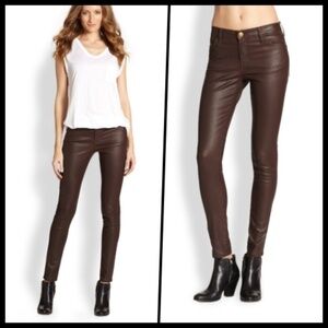 Current/Elliott Brown The Ankle Skinny Coated 25